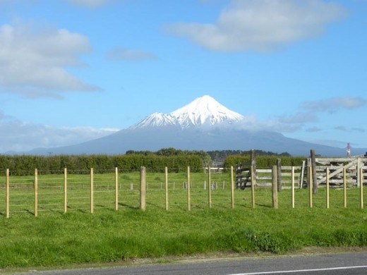 Mt Taranaki is nearly symmetrical all the way around.