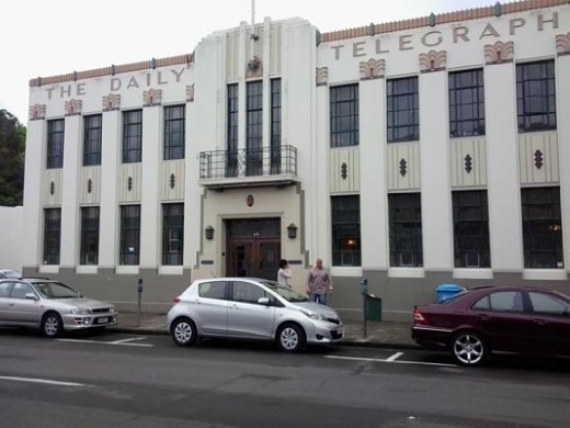 The local newspaper building