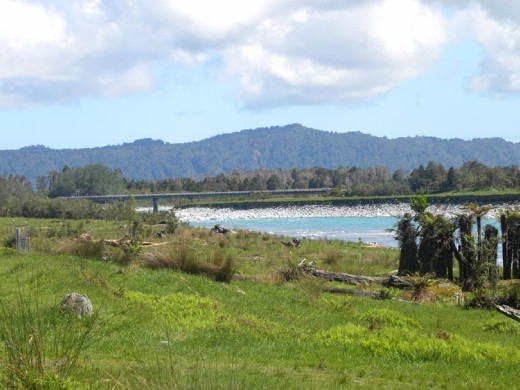 The busy new bridge is right over there.