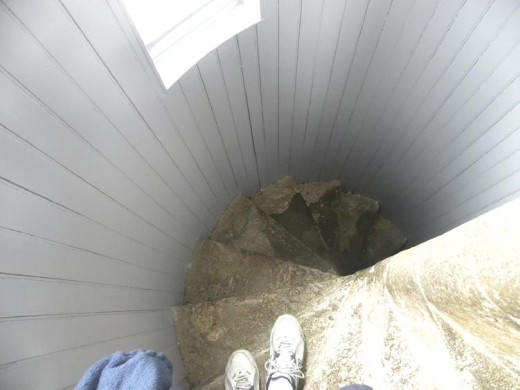 Yeah, we had to tip-toe up this staircase to get to the roof. You'd trip if you tried to get your whole foot on the step!