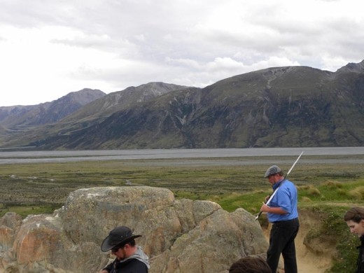 This is where Eowyn stood outside the entrance to the Great Hall and sees Gandolf, Aragorn, Legolas and Gimli arrive by horseback.