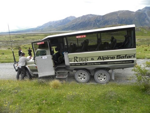 The four wheel drive and all those wheels were needed to ford some of the streams on our way to (and from) Mt Sunday.