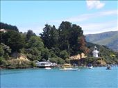 Another lovely view of Akaroa harbor and its picturesque lighthouse.: by taylortreks, Views[261]