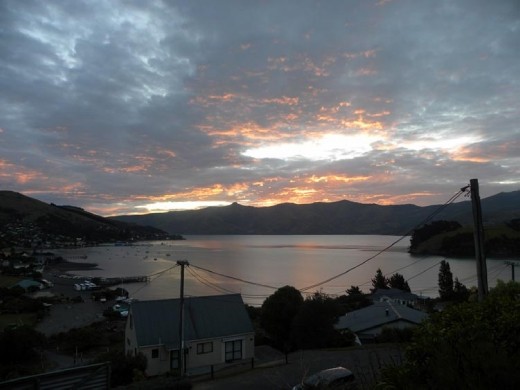 We had a front row seat to a spectacular sunset. Judy, this is where we toasted 