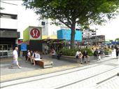 Necessity IS the mother of invention! Cargo containers were brought in to be used for businesses near Cathedral Square.: by taylortreks, Views[282]