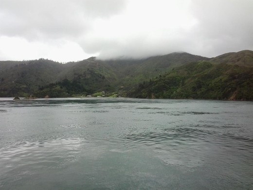 ... but we had smooth sailing to the South Island. This was our first view of the Marlborough Sounds.