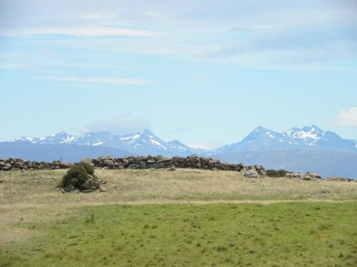 We took the back roads to civilization. The Remarkables make a great back drop for this rock fence.