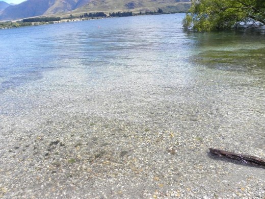 Crystal clear water...