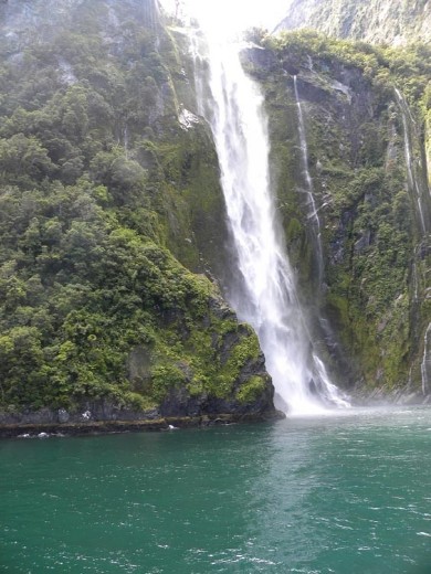 We had to cover the camera as we entered the spray at the base of the falls.