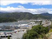 Then... suddenly! We're above Picton Harbour. It's busy in summer, but didn't look so busy when we visited in the winter of 2005!: by taylortreks, Views[349]