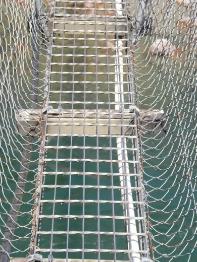 Especially since it was open mesh, with a view straight down to the river!