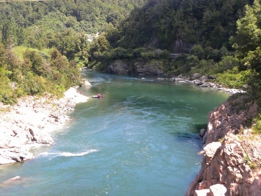 The Buller River winding through the gorge.
