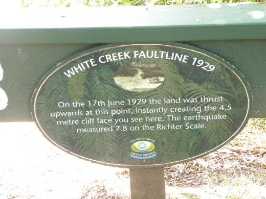 Info about the 1929 earthquake. This river sits on the fault line.