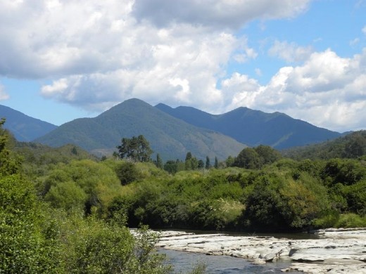 This view is looking back to the gorge from a wider valley.