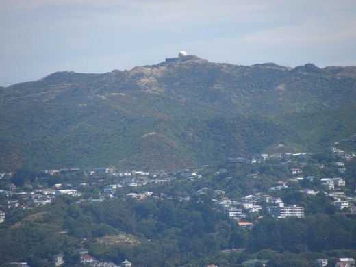The Carter Observatory looks over Wellington Harbour.