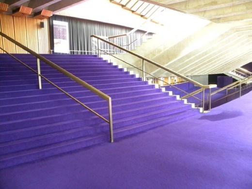 Yeah, that's not an image from the camera. The west lobby's carpet is quite purple!