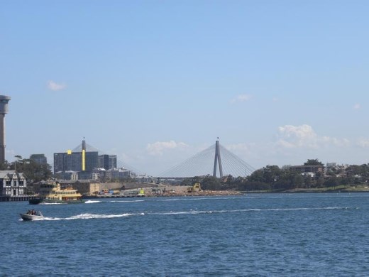 The view from the water taxi also gave us a view of the ANZAC Bridge.