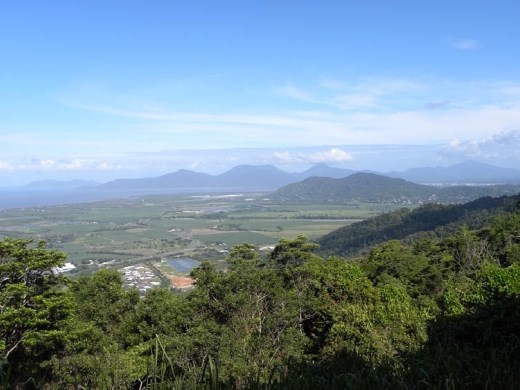 On the way down the other side, we could look down at Cairns and the surrounding towns.