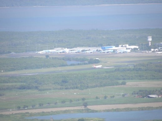 We could even look down at the Cairns Airport as planes were landing!