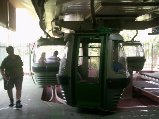 Since it wasn't a busy summer day, we we got a Skyrail gondola to ourselves.