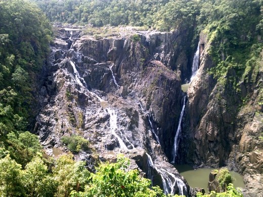 The best view of Barron Falls was from across the gorge at the railway lookout.