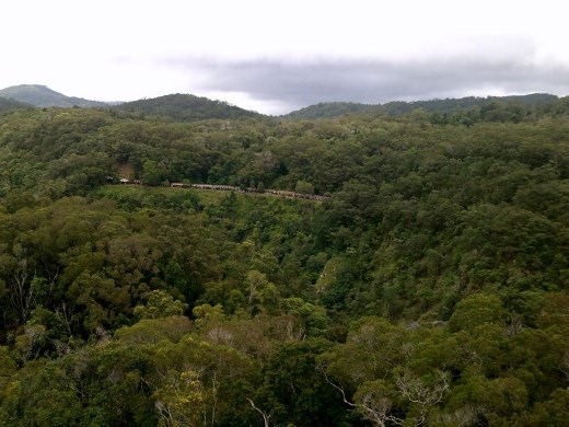 Choo-choo! The morning train is pulling out from the lookout.