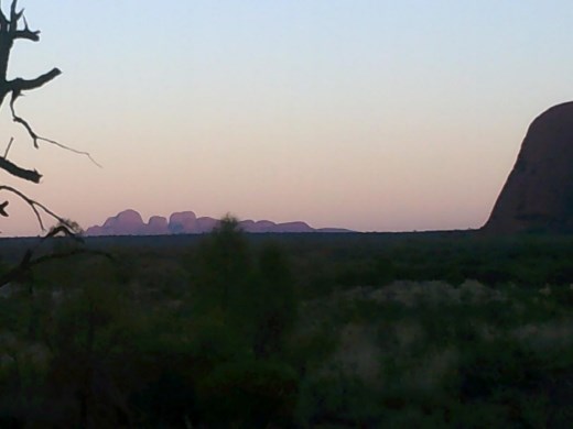 And the sun starting to rise on Kata Tjuta.