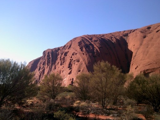 From this angle, some of the eroded areas look like a set of ribs (look towards the top and left).