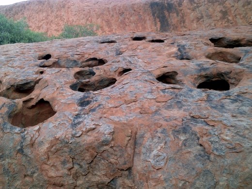 Here are the holes made by the Itjaritjari (mole) as described in the preceding photo.