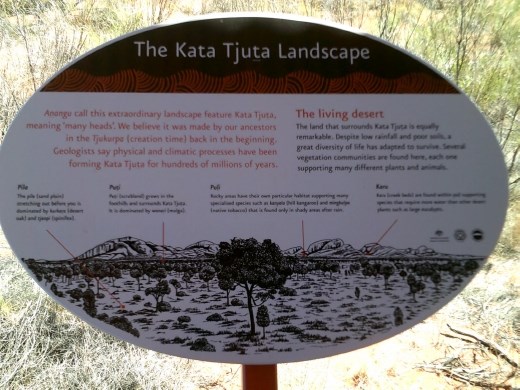 A description of the Kata Tjuta landscape.