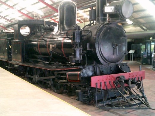 Rolling stock included vintage steam locomotives.