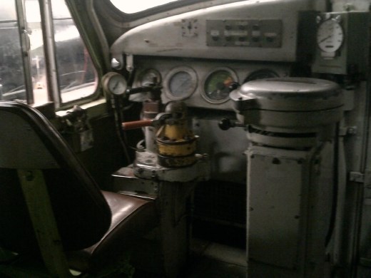 Dave unlocked the cab and gave us a close up look inside.