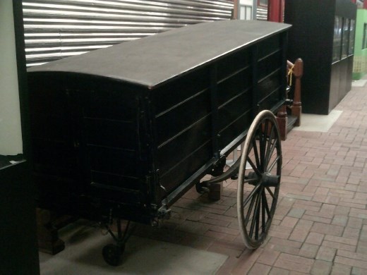 A coffin cart built in the 1890s and used for nearly 90 years.