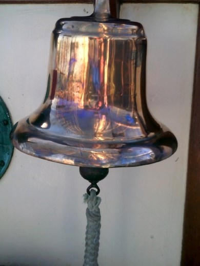 Since this isn't a working cruise ship, the bell doesn't sound the watches.