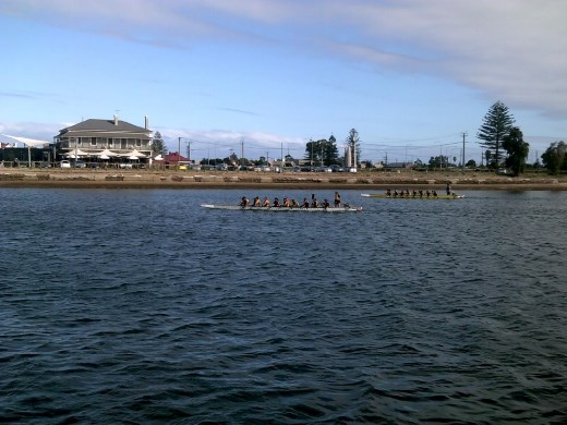 There were a couple of crews out for their Saturday morning workout.