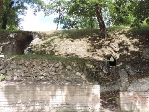 The water inlet (on the right side) brought in water to clean the arena after the games were finished for the day.