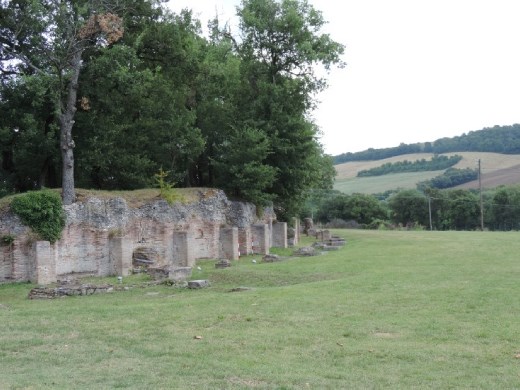 You can clearly see the bases of the pillars that once encircled the amphitheater.