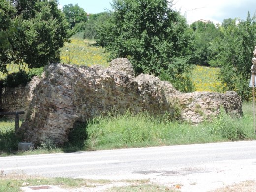 A lot of the city walls are still standing. Although, in some places the walls had a bit of a lean to them.