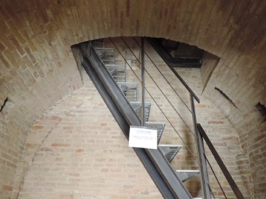 The new stairs were STEEP. We were trying to decide if this was better or worse than the ladders that were there during the rocca's heyday. The jury is still out.