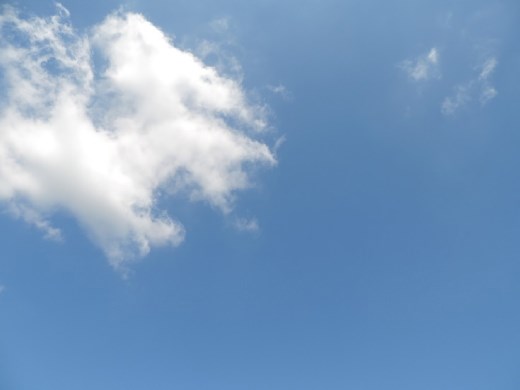 The sky was a gorgeous deep blue, which made the few clouds fun to watch.