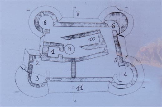 Ancient drawing of the rocca.