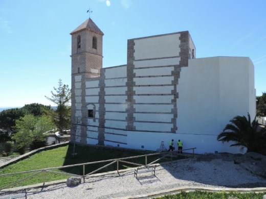 Whew! We made it to the church at the top of the hill!