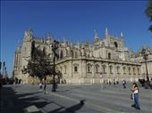 Our first view of the magnificent Seville Cathedral. It is HUGE! We were to find out the next day that it doesn't disappoint on the inside.: by taylortreks, Views[198]