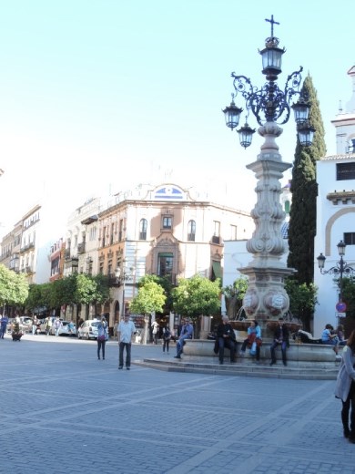 On the east side of the Cathedral is the beautiful Plaza del Triunfo.