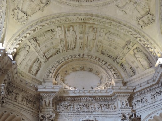 Some of the chapels had ornate plaster ceilings. Can you imagine the kind of talent, artistry, and patience it required to do something like this?