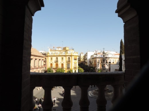 This is the view from about ⅓ of the way up the Giralda. About this time Anna is wondering just what she got herself into...