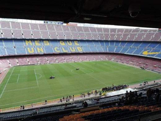 Our first view of the pitch itself. We had to pinch ourselves!