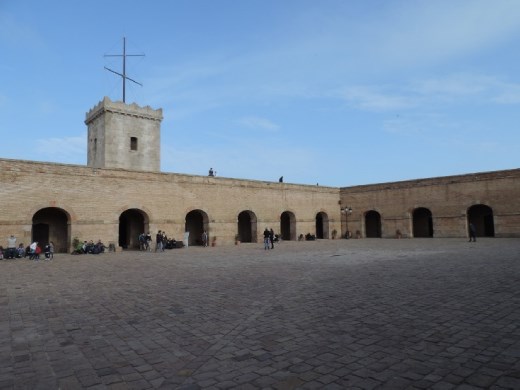 Even the plaza inside seems designed more for logistics than aesthetics.
