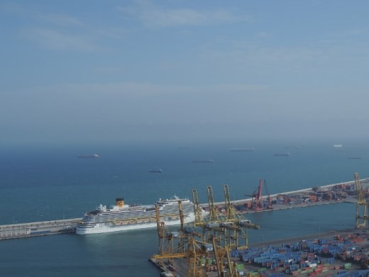 The seaport is quite busy!