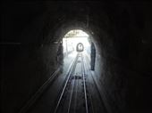This is the funicular track that carries us up and down the steep hill. Waaaaaay better than walking!: by taylortreks, Views[348]